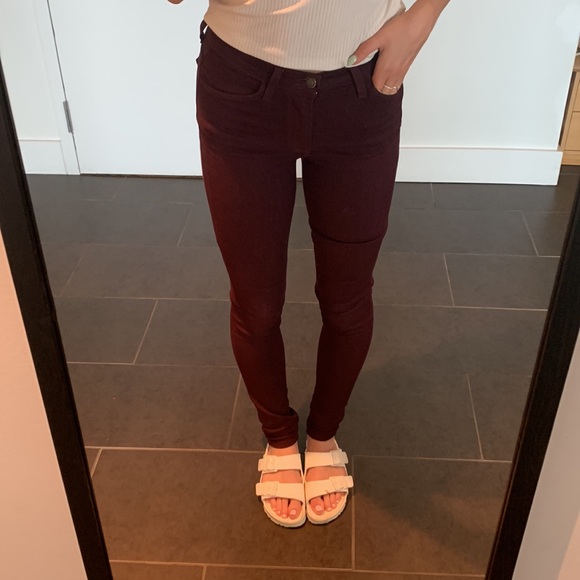 KANCAN High Rise Burgundy Jeans - Picture 6 of 8